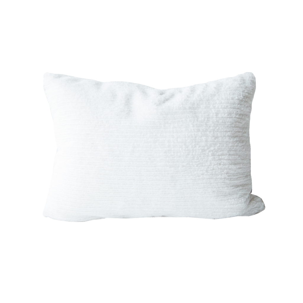 Ivory Textured Faux Fur Pillow Cover - Harmony House, LLC